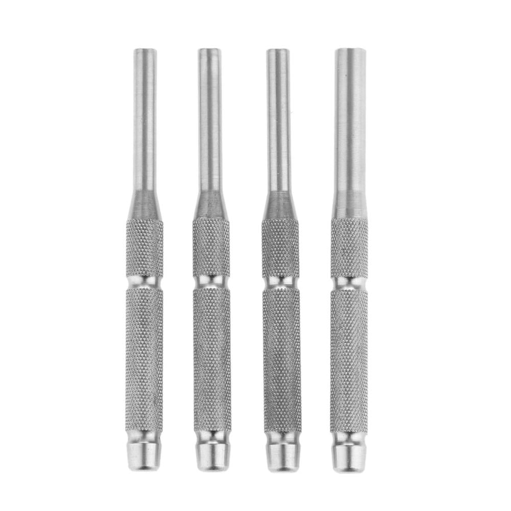 4pcs Stainless Steel Multi Size Hollow End Roll Pin Tool Starter Punch Kits 