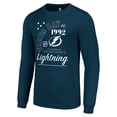 thumbnail image 2 of Men's Starter  Navy Tampa Bay Lightning Arch City Theme Graphic Long Sleeve T-Shirt, 2 of 3