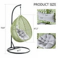 thumbnail image 2 of TesNus Green Egg Swing Chair with Stand, Hanging Wicker Egg Chair with Cushions and Pillow, Indoor Outdoor Lounge Chair for Patio Balcony Bedroom, 2 of 8