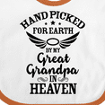 thumbnail image 4 of Inktastic Handpicked for Earth by My Great Grandpa in Heaven Boys or Girls Baby Bib, 4 of 4