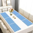 thumbnail image 2 of Blue White Checkerboard Checkered Pattern Summer Placemats Table Placemats Set Of 6-Linen Kitchen Washable Placemats Table Mats 11.8"x17.7" Non-Slip Heat Resistant, 2 of 5