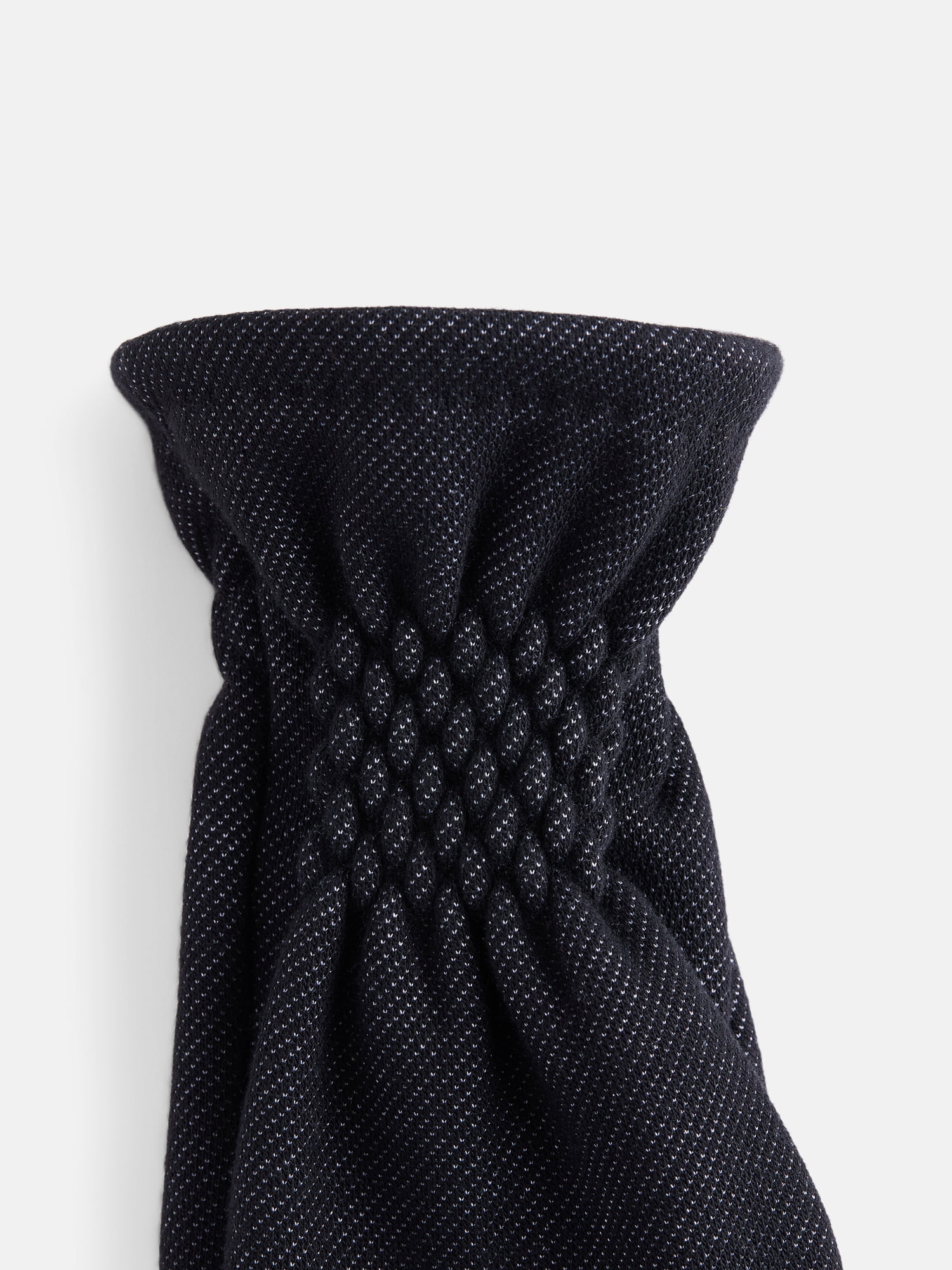 Time and Tru Women's Knit Gloves with Quilted Cuffs, Black, One Size