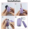 thumbnail image 7 of Key Fob Cover Compatible with Kia Sorento Sportage Rio Soul Forte Optima Carens Picanto Keychain Case Holder Protector,Purple, 7 of 7