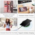 thumbnail image 5 of for Samsung Galaxy S25 Ultra Premium PU Leather Folding Case, Multiple Card Slots Design, Wrist Strap Zipper Pocket Kickstand Magnetic Snap, Wireless Charging for Samsung Galaxy S25 Ultra, Pink, 5 of 9