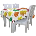 thumbnail image 4 of Coolnut 60"x60" Tablecloth Colorful Leaves Pattern Modern Table Cover for Home Decoration Spill Proof Cloth Washable for Dinner Picnic, 4 of 6