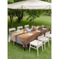 thumbnail image 5 of 54x80 Inch Outdoor Tablecloth with Umbrella Hole Zipper Rectangle Ocean Sunset Rectangular Tablecloths Outside Waterproof Summer Palm Tree Shore Sand Mountain Patio Table Cloth Cover for Picnic Party, 5 of 8