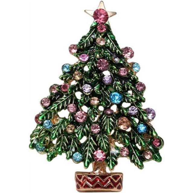 Broches de árbol de Navidad para mujeres y hombres, broches para fiestas navideñas