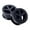 Black, variant on Pair of UV Glow Silicone Peace Sign Ear Plugs Tunnels Gauges