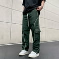 thumbnail image 2 of Homeyce Men's Cargo Pants Durable Ripstop Elastic Waist Cargo Pants Breathable Water Resistant Hiking Pants Stretch Lightweight Work Quick Dry Athletic Joggers Multi Pockets,Dark Green M, 2 of 4