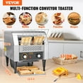 thumbnail image 2 of VEVOR Commercial Conveyor Toaster, 300 Slices/Hour Conveyor Belt Toaster, Heavy Duty Stainless Steel Commercial Toaster Oven, Electric Restaurant Commercial Toaster for Toast Bun, Bagel, Bread, 2 of 9