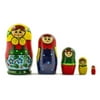 4 Set of 5 Babushka in Yellow Scarf Russian Nesting Dolls