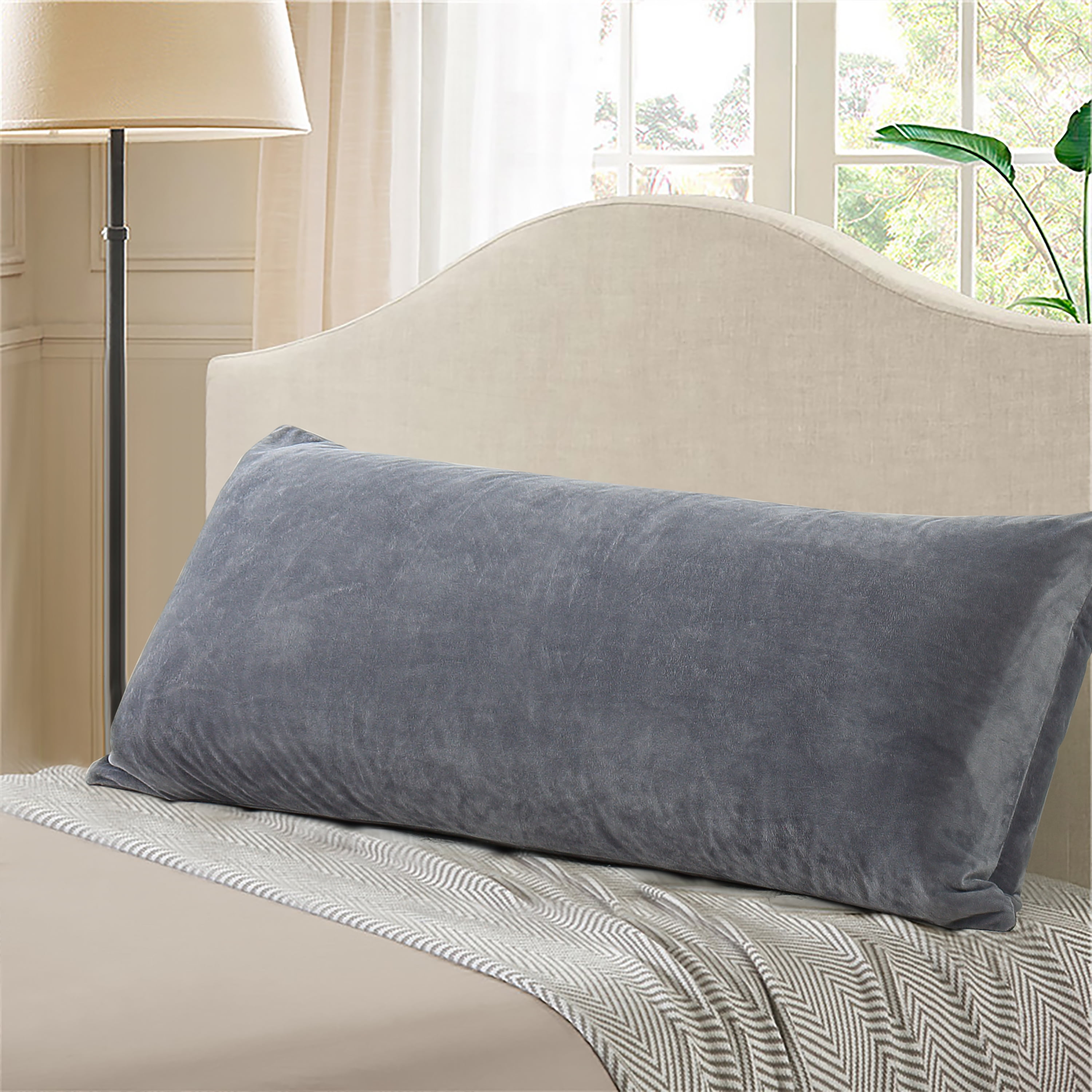 Si Details about   Reafort Ultra Soft Sherpa Body Pillow Cover/Case with Zipper Closure 21"x54" 