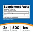 thumbnail image 2 of Nutricost Taurine Powder 1KG, 500 Servings - Non GMO, Supplement, 2 of 4