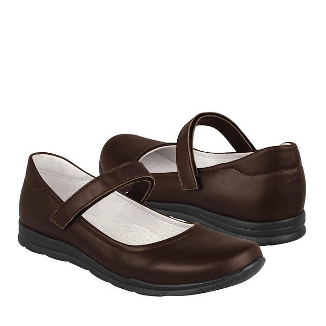 Zapato escolar Dominiq para niña simipiel café 1161