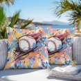 thumbnail image 3 of Throw Pillow Covers 18x18 Inch Set of 2, Baseball Sports, Waterproof Outdoor Pillow Covers, Minimalist Geometric Smear Art Decorative Cushion Pillowcases for Couch, Sofa, Bed, Garden, Patio, 3 of 9