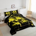 thumbnail image 3 of Erosebridal Ball Games Bedding Full Comforter Set,Football Sport Bedding Full Comforter Set,Yellow Neon Light Bedding Sets Full with Comforter,Super Cozy Room Decoration Reversible，3 Pieces, 3 of 8