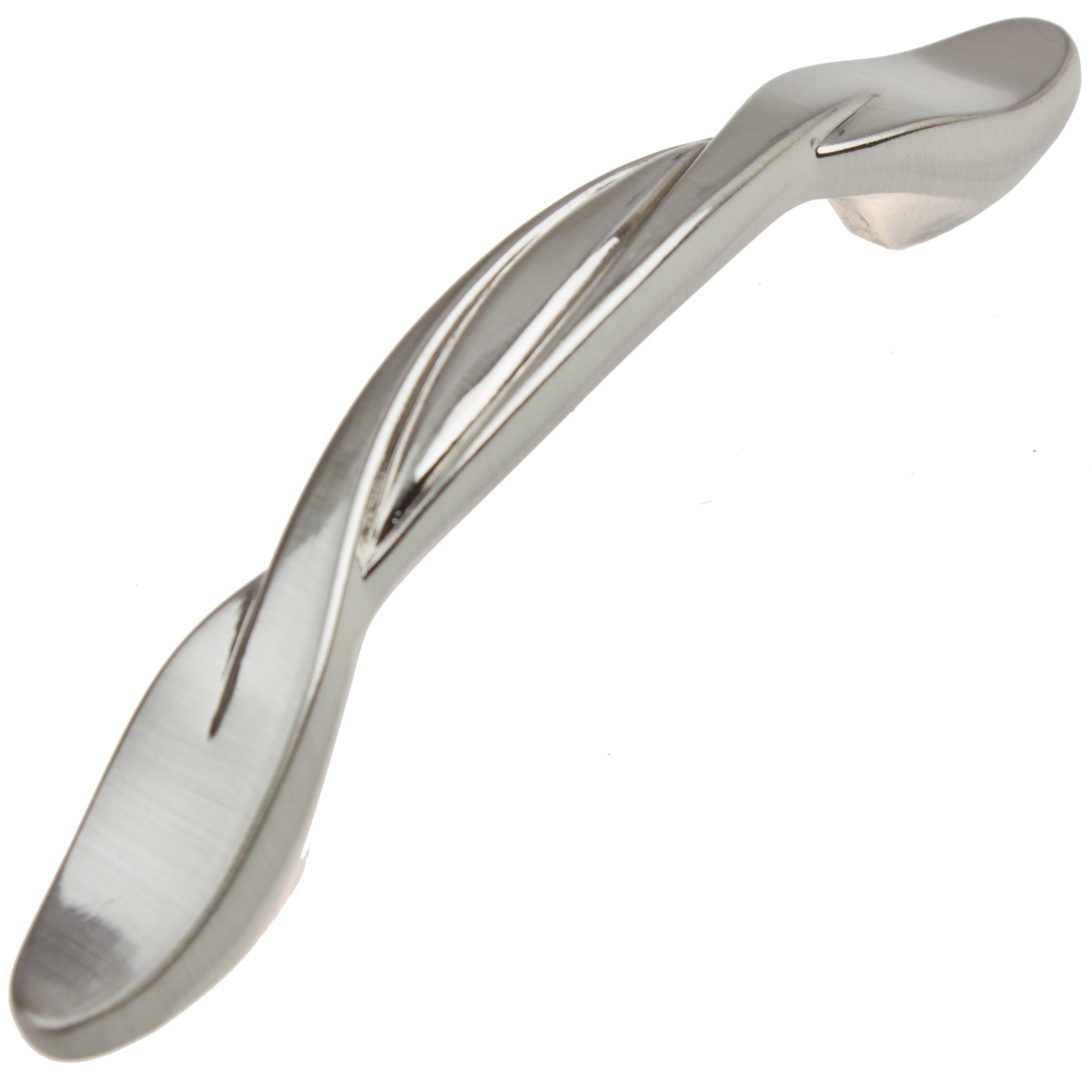 GlideRite 3 in. Center Twisted Pull Hardware Handle, Satin