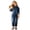 Dark Blue, variant on Girls Short Sleeve Chambray Romper, Button Down Collared Casual Jumpsuit with Pockets, Kids Summer One-Piece Outfit(Blue/4-5 Years)