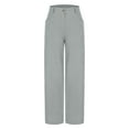 thumbnail image 5 of aidice Wide Leg Pants for Women Cotton Linen Loose Trousers with Pockets Baggy Comfy Casual Pants, 5 of 6