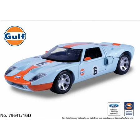 Ford GT Concept, #6 Gulf Oil - Motormax 79641/16D - 1/24 scale Diecast Model Toy Car (Brand New but NO