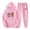 Pink, variant on mihongmao Y2k Sweatsuit Cute Outfits for Ladies Two Piece Sets Women's Casual Printed Pocket Hoodie with Long Sleeves and Pants Set Pink 3X