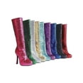 thumbnail image 2 of Ellie Shoes E-421-Zara 4 Knee-High Boot with Glitter Turquoise / 5, 2 of 2