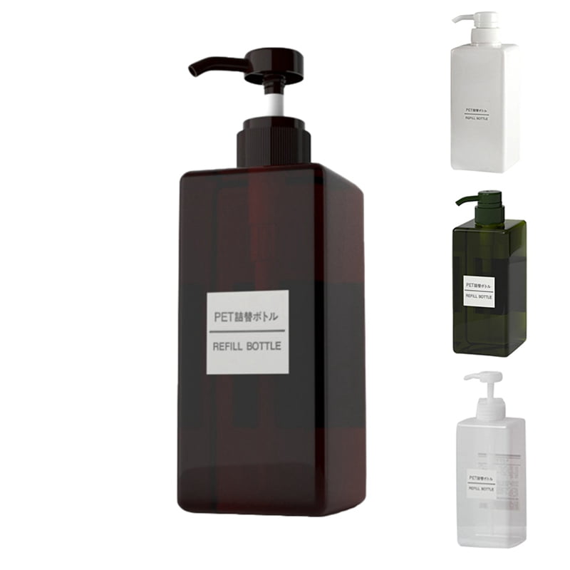 Modern Square Glass Refillable Foaming Hand Soap Dispenser Pump Bottle