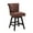 Dark Brown-Faux Leather, variant on Dycanpo 26'' Swivel Counter Height Bar Stools, Upholstered Barstool with Footrest for Kitchen,Blue-Faux Leather