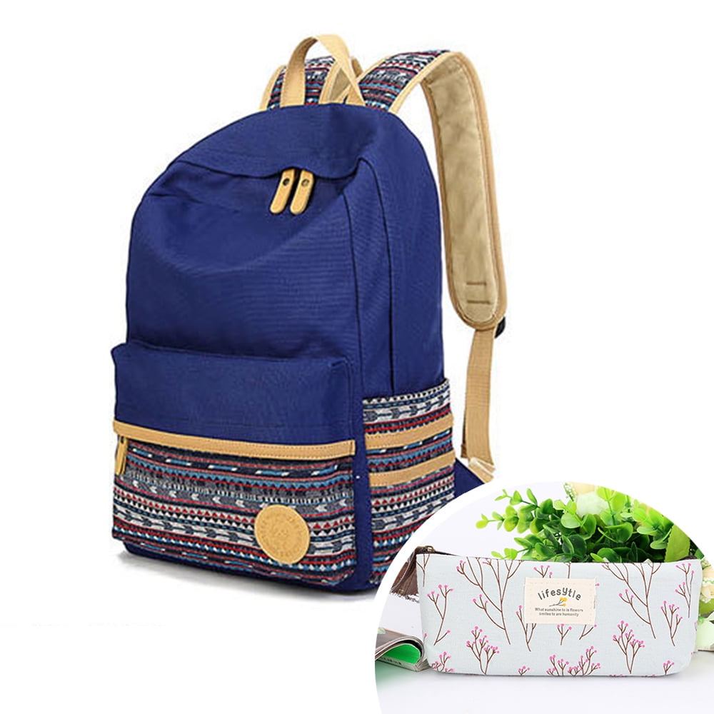 Coastacloud - Canvas School Bag Backpack, Fashionable Canvas Zip