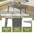 thumbnail image 5 of Harper & Bright Designs Rustic Dining Table Set for 6 with Bench, 6 Pieces Rectangle Wood Kitchen Table Set with 4 Upholstered Chairs and Bench for Dining Room, Gray, 5 of 17