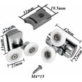 thumbnail image 5 of CHUANK Rouleaux de Porte de Douche 23mm Roues de Porte de Douche Haut Ou Bas, 5 of 5