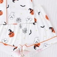 thumbnail image 5 of Censtreet Pajamas Set for Women Short Sleeve Sleepwear Halloween Button Down Pjs Soft 2 Piece Lounge Sets S-XXL, 5 of 6