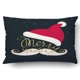 thumbnail image 1 of Funda de almohada ABPHQTO Navidad Letras Doradas Hechas A Mano Con remolinos Santa Bigote Rojo 50x75 cm, 1 of 1