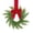 red, variant on 10.6-Inch autumn wreath Wreath with Deep Red Velvet Bow, Small Artificial Evergreen Cabinet Wreath for Kitchen, Window, Front Door, Mantel and Farmhouse Holiday Decor