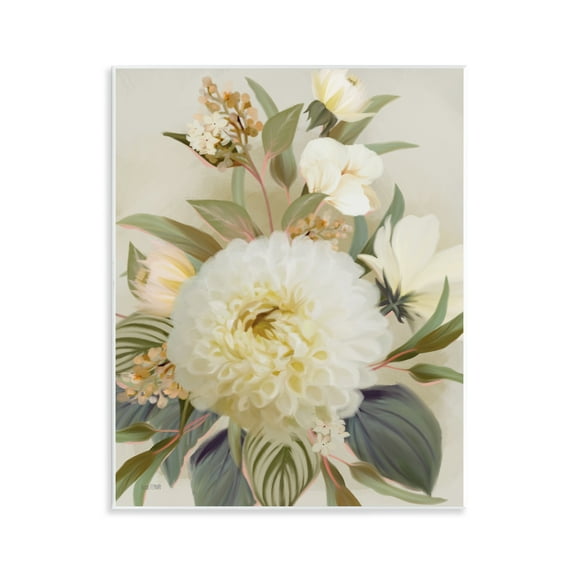 Stupell Industries Elegant Dahlia Bundle Floral Painting Unframed Art Print Wall Art, 11 x 14