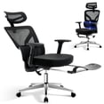 thumbnail image 1 of QinaQin Silla ergonómica de oficina de malla con respaldo alto, soporte lumbar ajustable, descansabrazos 3D, cabecera y reclinación para trabajo cómodo, 1 of 8
