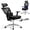 Electroplated | With Foot Rest Black Frame | Black, variant on COZONY 43.5inch Ergonomic High Back Office Chair with Adjustable Lumbar, 2D Headrest,Breathable Mesh Back for Home Office, Gaming,Black spray-coated|Black