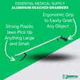thumbnail image 4 of Essential Medical Supply 26in Aluminum Reacher Grabber with Magnetic Post and Plastic Jaw, 4 of 6