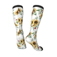 thumbnail image 5 of Lsque Sunflowers Leaves And Birds Printed Crew Socks Men's Women's LightWeight Thin Casual Calf Socks ,Knee High Socks,Cotton Socks, 5 of 9