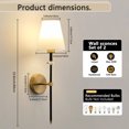 thumbnail image 2 of Wall Sconces Set Of 2,Wall Lights Battery Operated With Remote,Gold Wireless Wall Sconces 9 Colors Modes Rechargeable Wall Lamp For Living Room Bedroom, 2 of 7