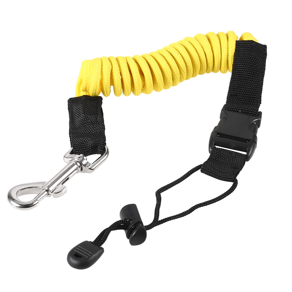 Elastic Safety Paddle Leash For Kayak Canoe Boat Fishing Cord Coiled Rod A4T6 