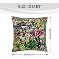 thumbnail image 2 of Square Throw Pillow Covers Graffiti Messy Alphabet Spray Paint Design Pillow Cases Decorative for Home Bedroom Sofa Pillowcases Standard Size 18X18 Inch, 2 of 6