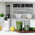 thumbnail image 4 of Ventray Essential Ginnie Juicer Compact Small Cold Press Masticating Slow Juicer Low Speed Easy to Clean Brush Included - White, Holiday Gift, 4 of 8