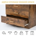 thumbnail image 3 of Dressers and Chest of Drawers, Heavy Duty 4-Drawer Wood Chest of Drawers, Storage Bedroom Chest for Kids Room, Rustic Brown Vertical Storage Cabinet for Bathroom, Closet, Entryway, Hallway, Nursery, 3 of 10