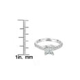 thumbnail image 4 of Bague Vintage Diamant Princesse en Or Blanc 14K, 4 of 4