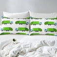 thumbnail image 4 of YST Garbage Truck Comforter Set Boys Cartoon Car Theme Bedding Set For Kids Girls Child Grey And White Stripes Duvet Insert For Bedroom Decor Queen Size With 2 Pillowcases Soft And Lightweight, 4 of 5