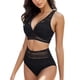 thumbnail image 4 of MKLEKYY Traje De Baño Mujer Natacion Crochet Two V Set Neck High Lace Swimsuit Waist Women'S Bikini Swimwears Tankinis Set, 4 of 4