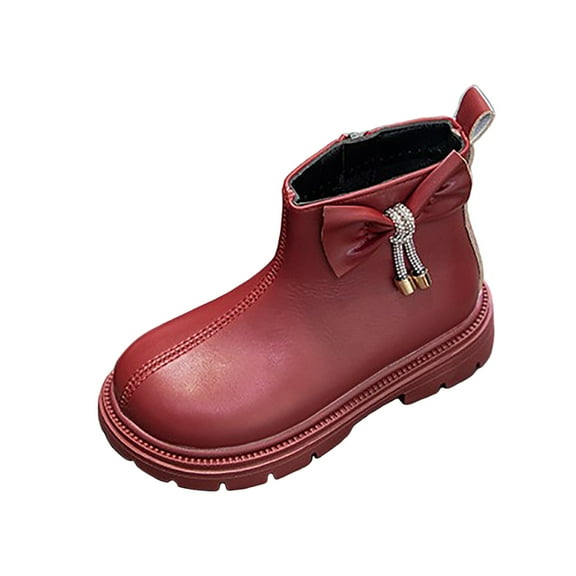 Tkrady Kids Boots Spring Summer New Lightweight Durable Cute Sparkly Fashion Zipper Girls Ankle Boots, Sizes 3-12 Years