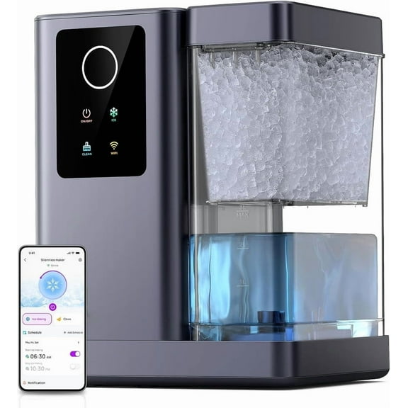 Nugget Ice Maker Countertop with APP & Voice Control,42Lbs/24hrs