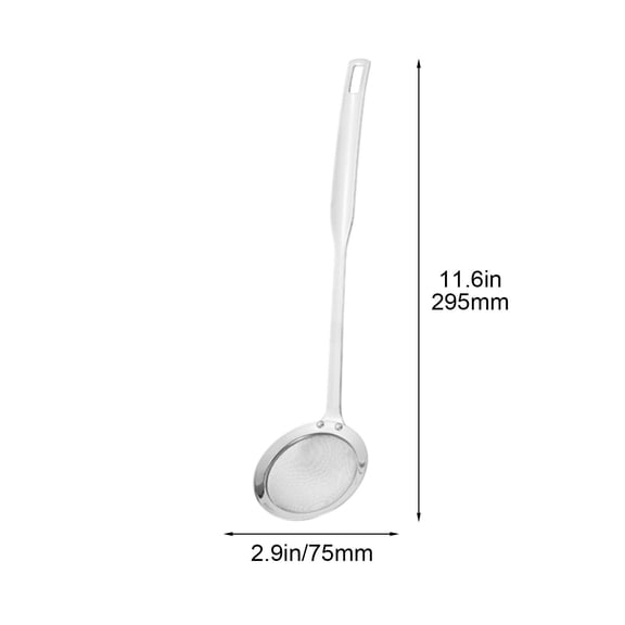 KTFgvq Stainless Steel Oil Skimmer, Fine Mesh Strainer Spoon, Kitchen Tool for Frying and Cooking, Multicolor
